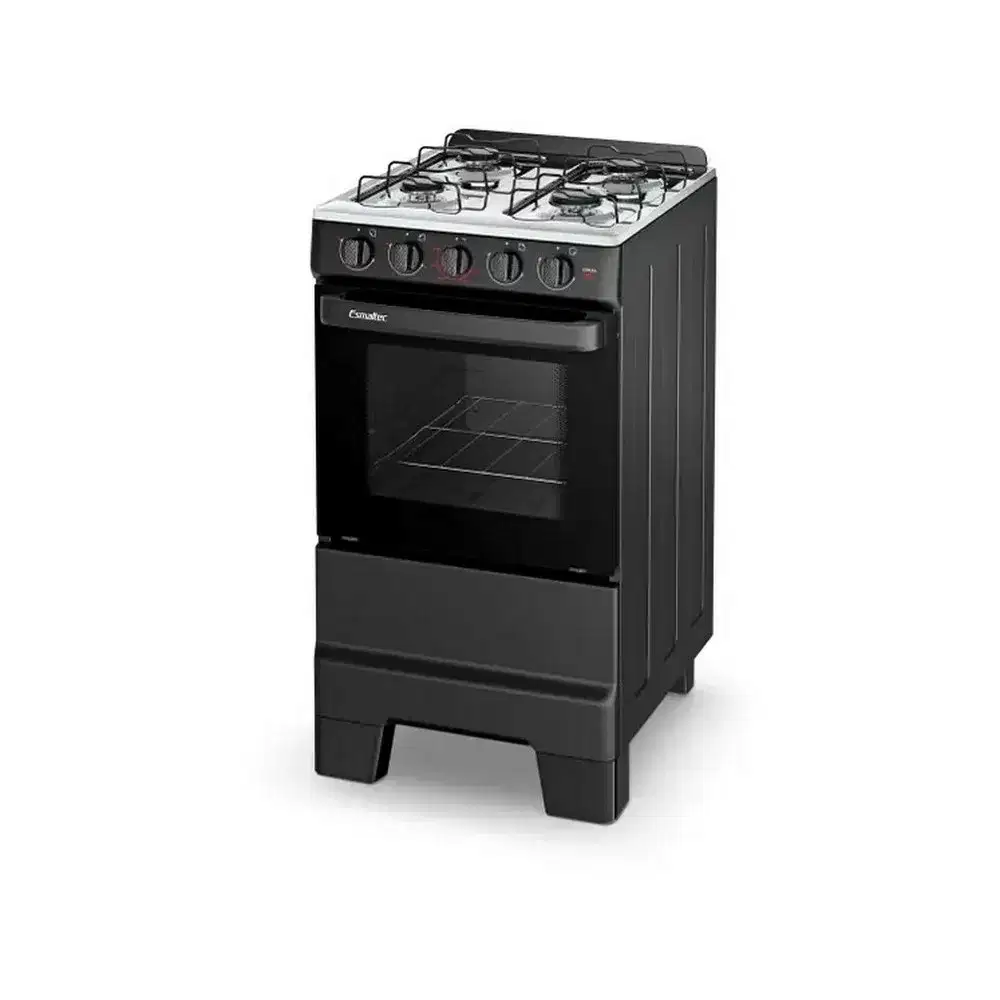 FOGAO 4 BOCAS ESMALTEC IDEAL POP 4120 PRETO 