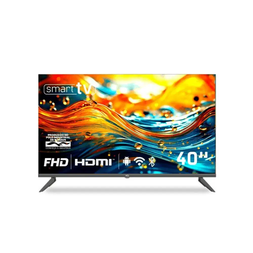 TV LED SMART 40 HQ FHD HQS40NK ANDROID 3 HDMI 2 USB PRETA BIVOLT 